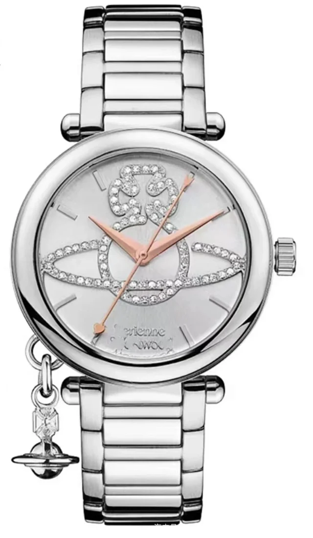 Vivienne Westwood Watches Quartz watch with orb-logo dial, date window and metal link bracelet product detail image 21