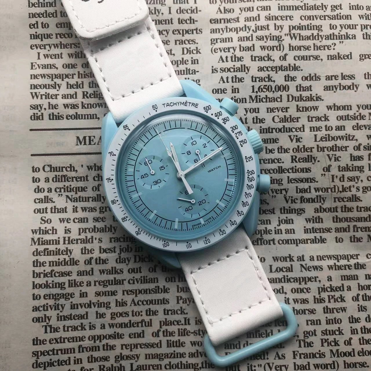 Omega MoonSwatch Mission on Earthphase and Earth chronograph watches image 10