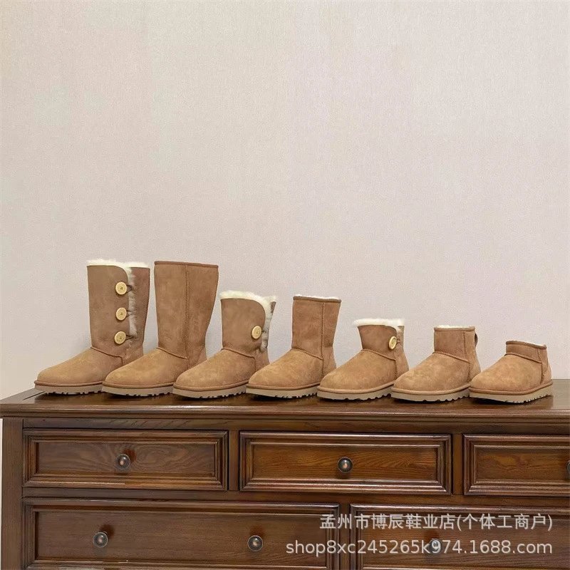 Unbranded Boots Faux Suede Shearling-Lined Snow image 2