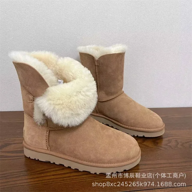 Unbranded Boots Faux Suede Shearling-Lined Snow product detail image 24