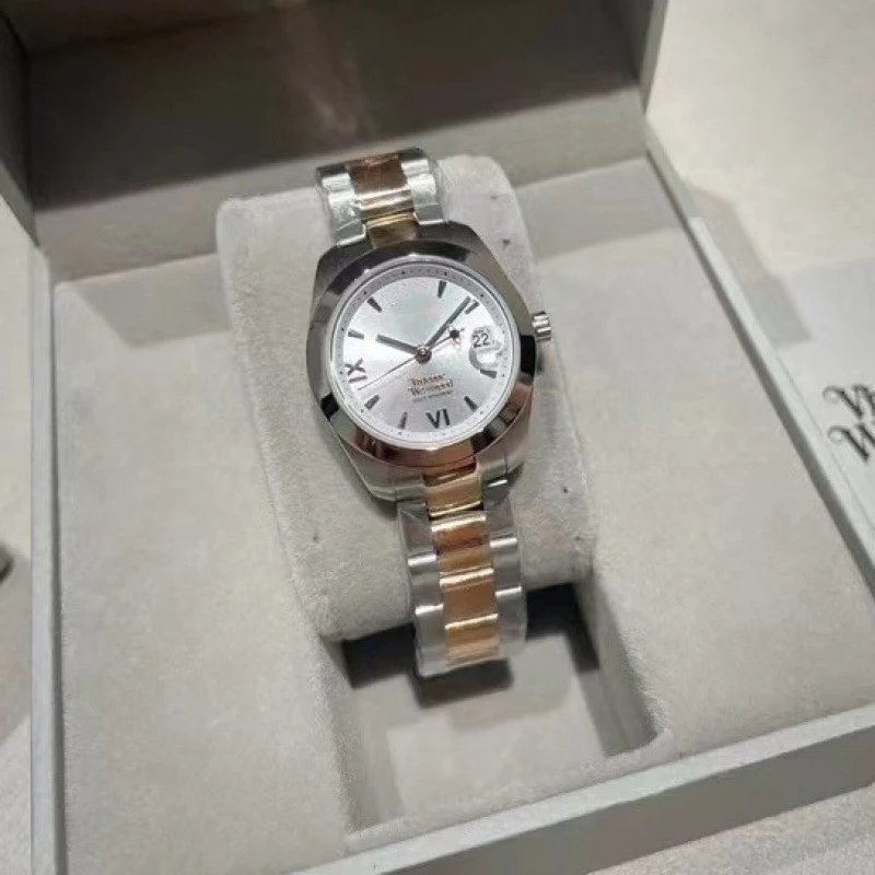 Vivienne Westwood Watches Quartz watch with orb-logo dial, date window and metal link bracelet image 4