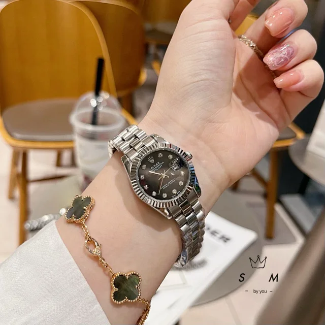 Rolex Watches Datejust crystal-bezel two-tone bracelet watch product detail image 27