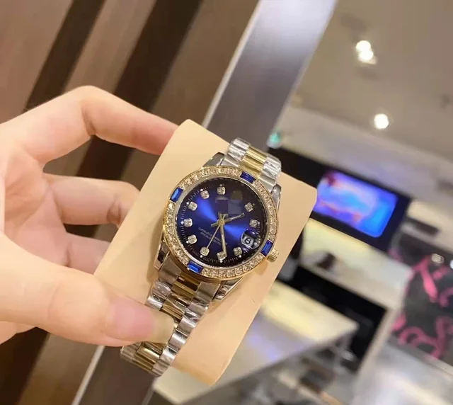 Rolex Watches Datejust crystal-bezel two-tone bracelet watch product detail image 26