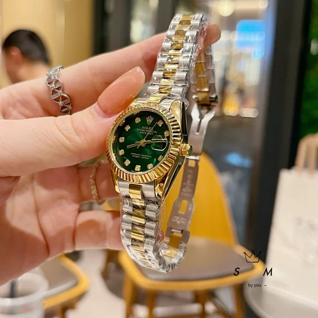 Rolex Watches Datejust crystal-bezel two-tone bracelet watch product detail image 39
