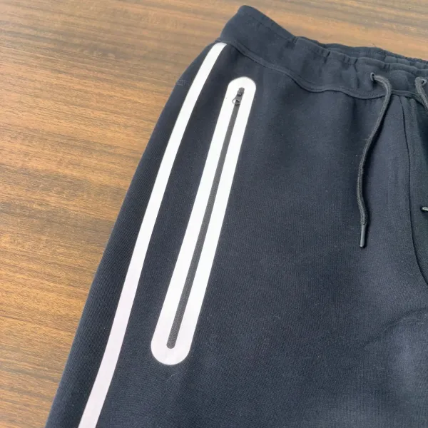 Nike Tech Fleece Joggers Black with Reflective Stripe Sweatpants - 29