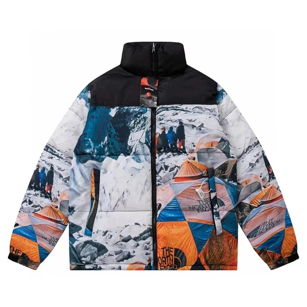 The North Face Down Jackets 1996 color-block puffer jacket — Snow Mountain Campground