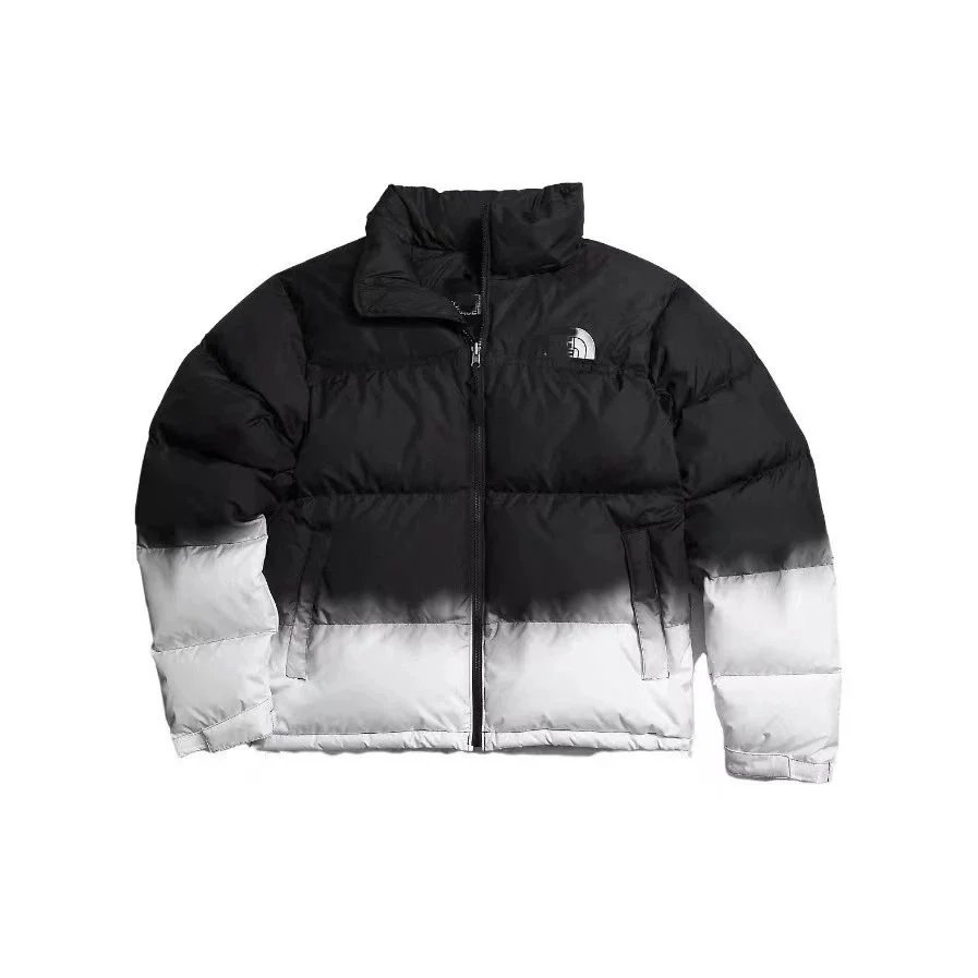 The North Face Down Jackets 1996 color-block puffer jacket — Black and white gradient