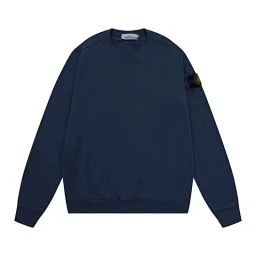 thumbnail for Classic S*TONE Stone * Head Solid Color Crew Neck Badge Long Sleeve Sweatshirt Unisex Island Couple Correct Edition
