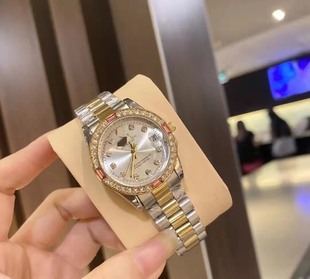 Rolex Watches Datejust crystal-bezel two-tone bracelet watch — Between the golden shell white surface(4 Spot drilling)