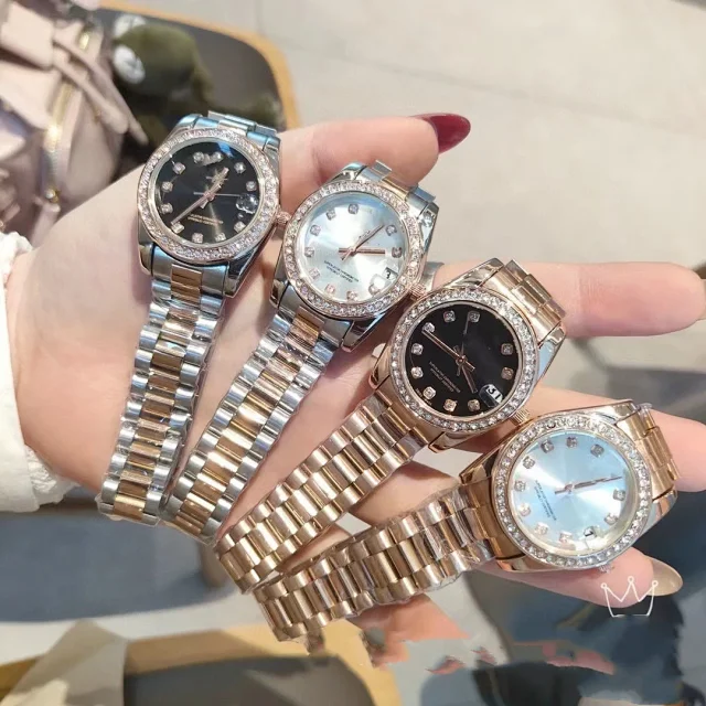 Rolex Watches Datejust crystal-bezel two-tone bracelet watch product detail image 10