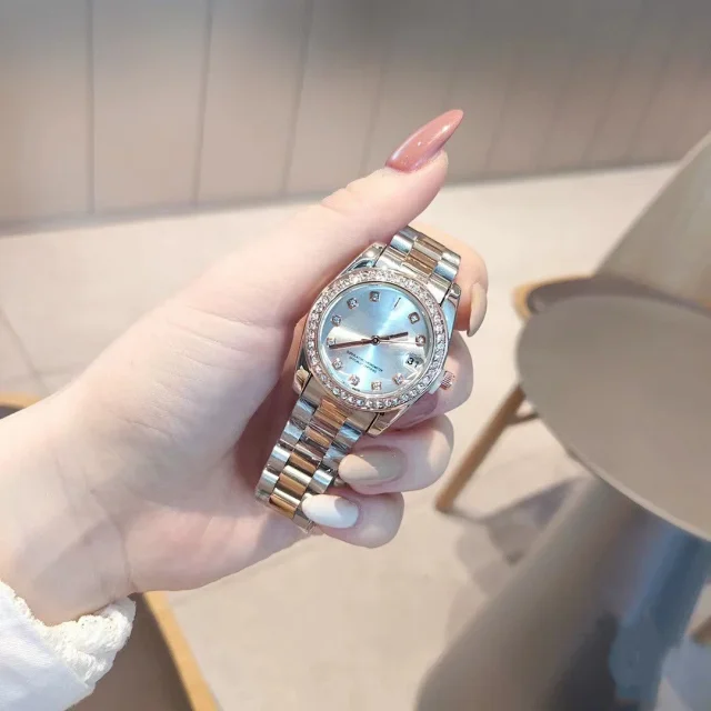 Rolex Watches Datejust crystal-bezel two-tone bracelet watch product detail image 16