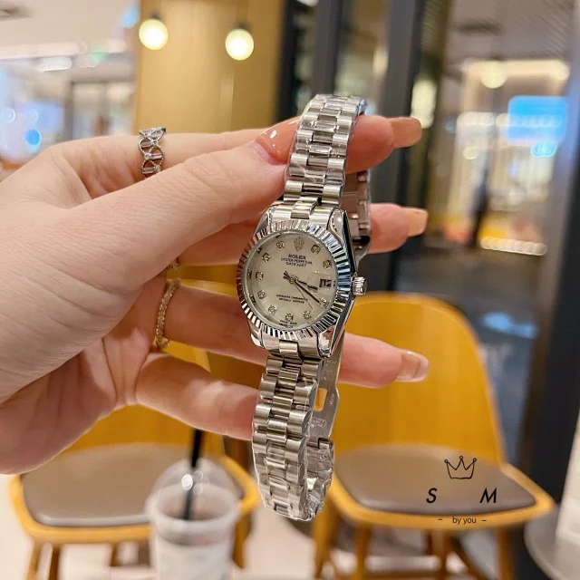 Rolex Watches Datejust crystal-bezel two-tone bracelet watch product detail image 29
