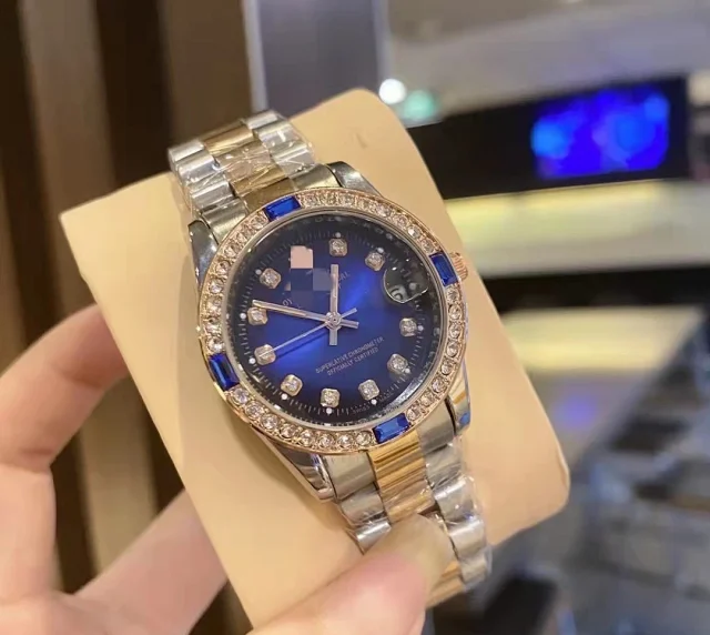 Rolex Watches Datejust crystal-bezel two-tone bracelet watch product detail image 24