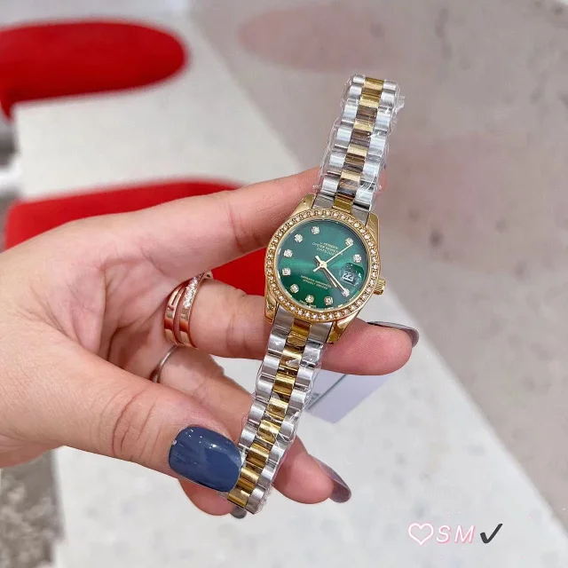Rolex Watches Datejust crystal-bezel two-tone bracelet watch product detail image 6