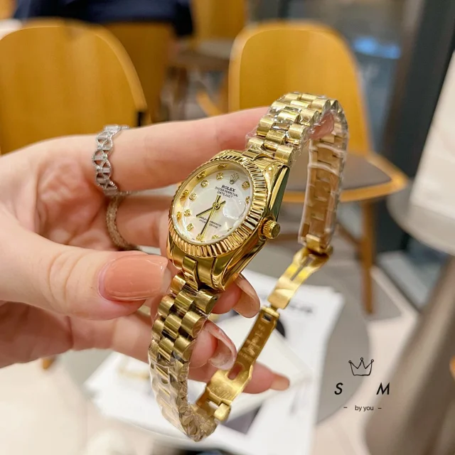 Rolex Watches Datejust crystal-bezel two-tone bracelet watch product detail image 43