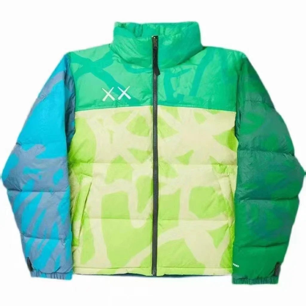 The North Face Down Jackets 1996 color-block puffer jacket — Sesame Street Green