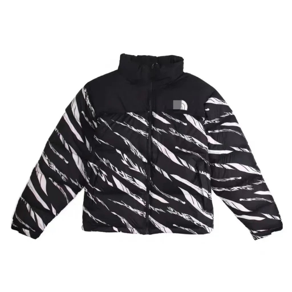 The North Face Down Jackets 1996 color-block puffer jacket — Zebra black