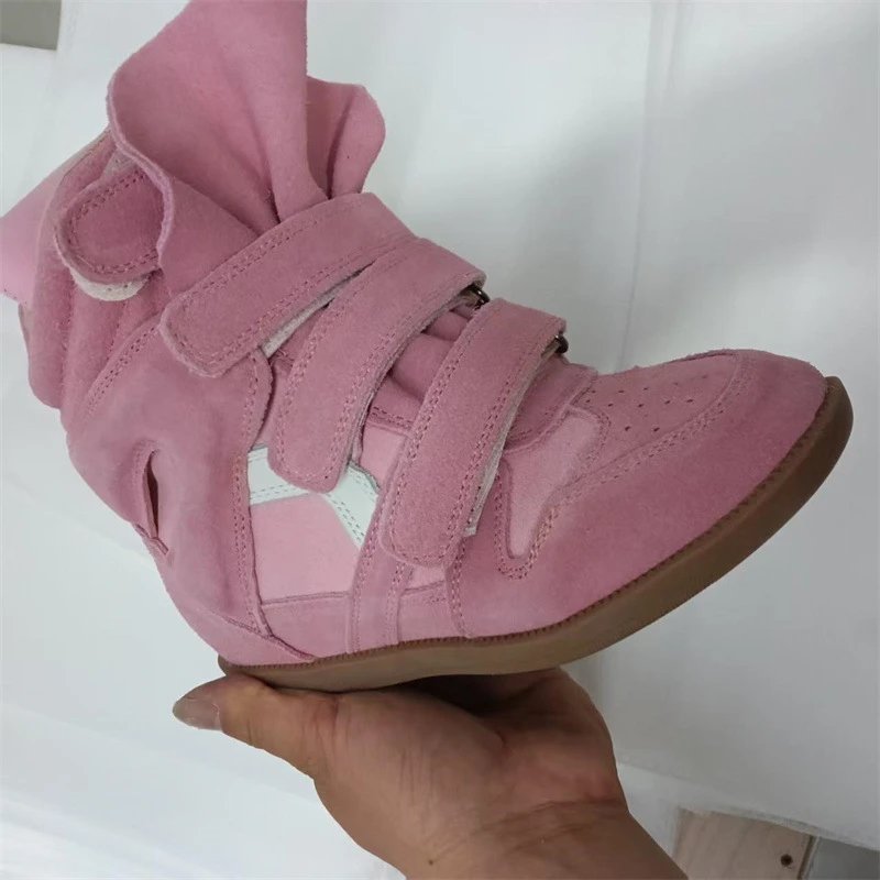 Isabel Marant Sneakers Bekett high-top wedge with hook-and-loop straps — Pink [custom color]]