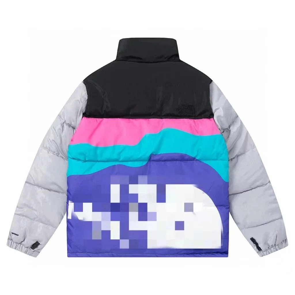The North Face Down Jackets 1996 color-block puffer jacket — Rainbow gray