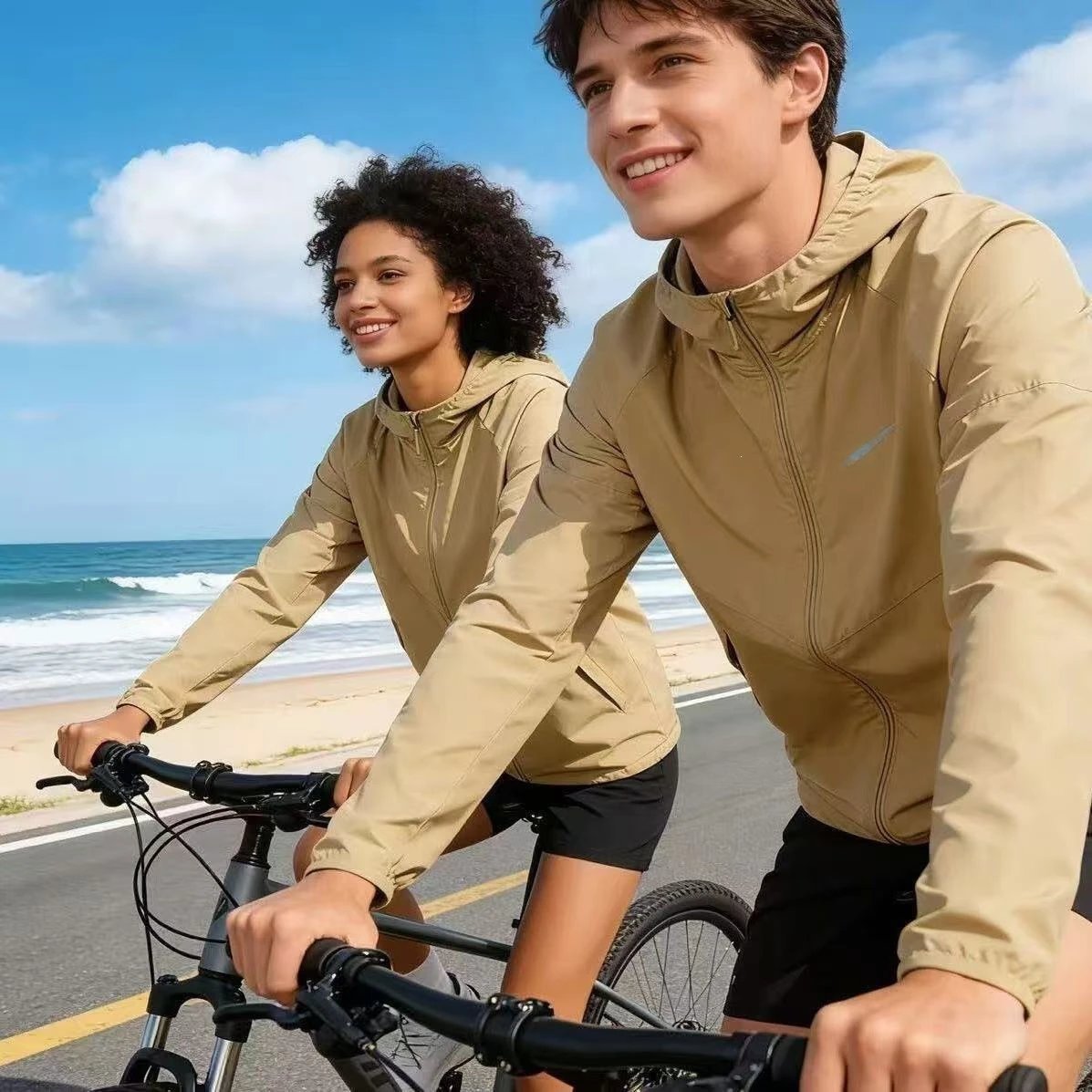 Nike Tracksuits DD4747-084 Hooded Woven Tracksuit — 4747 Khaki-colored suit