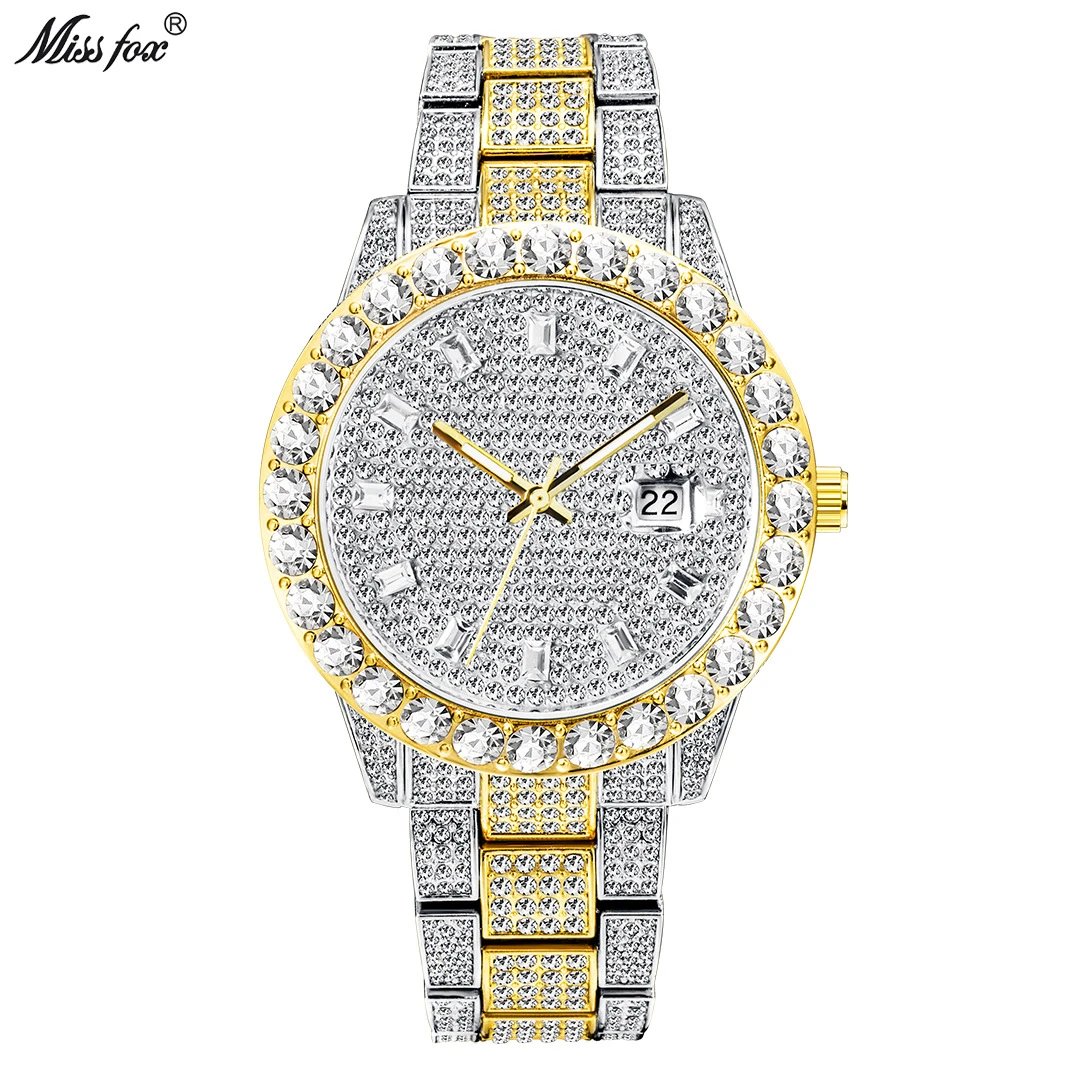 Missfox Watches Crystal-Embellished Quartz Watch with Date Display image 3