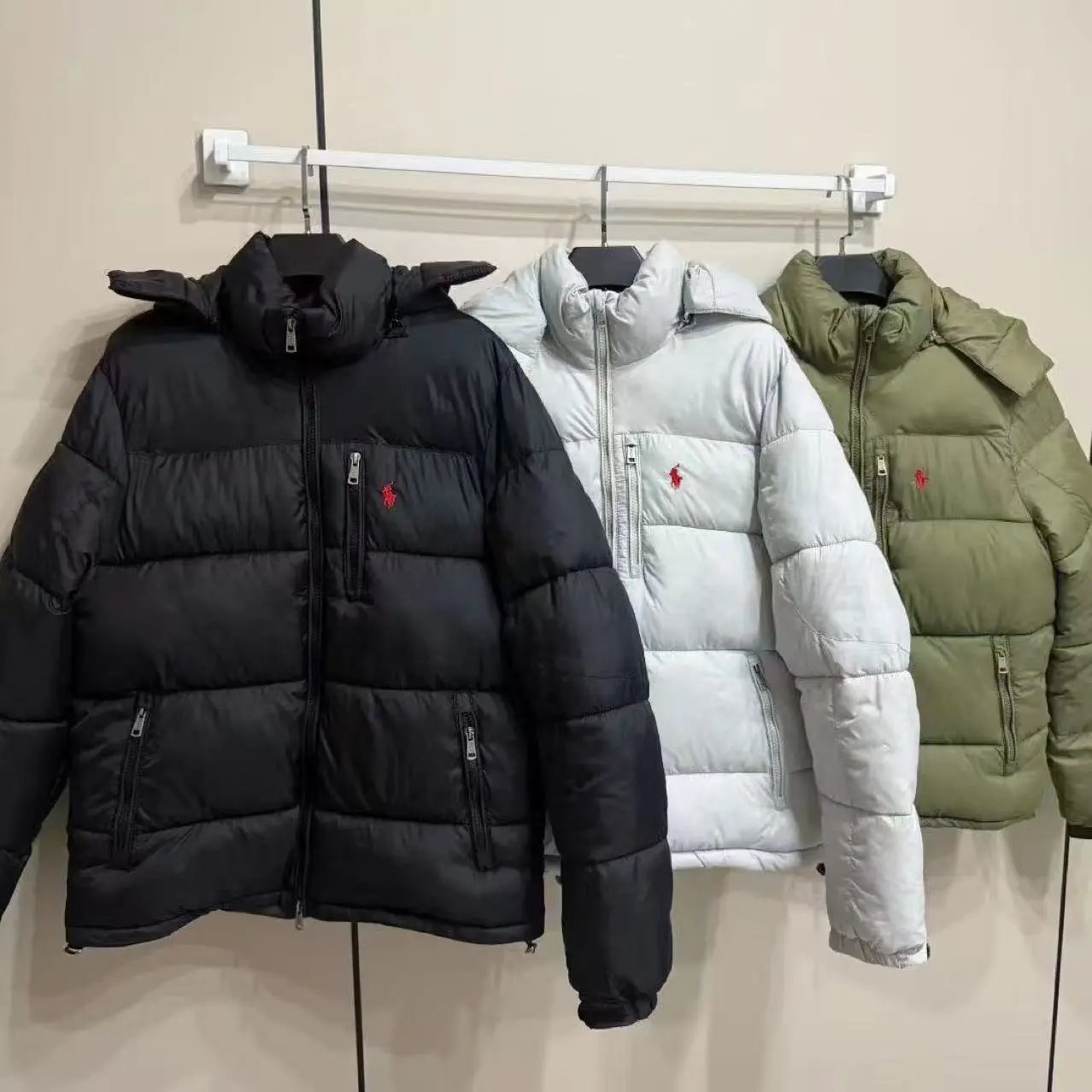 Cross border correct version embroidered unisex hooded thick windproof waterproof warm cotton jacket (no reason for return or exchange unless it is a quality issue)