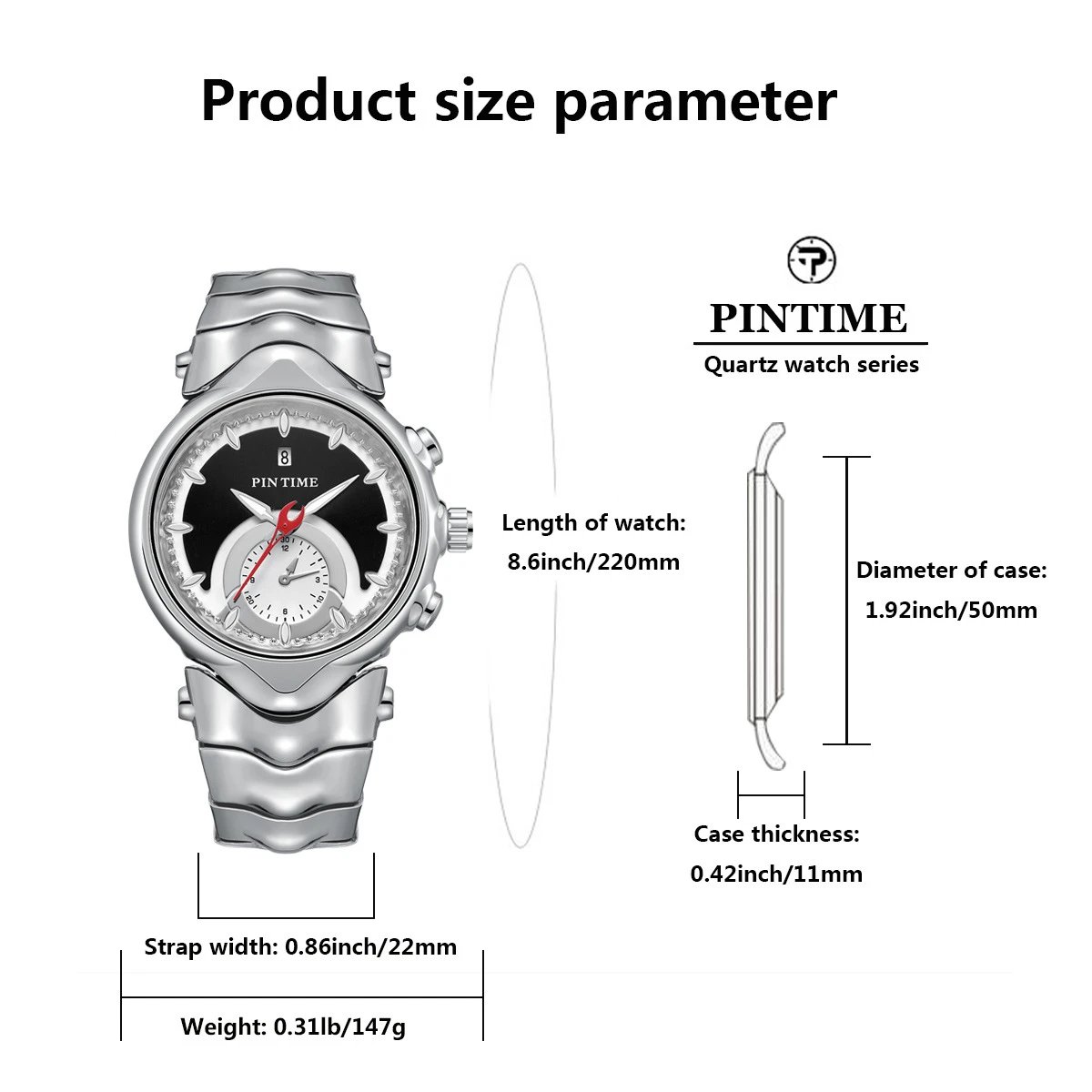 PIN TIME Watches Alien-themed multi-dial bracelet watch image 4
