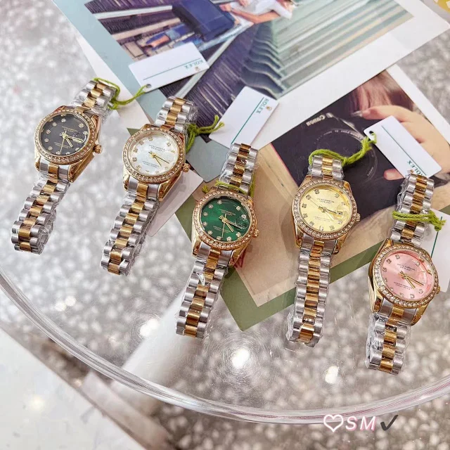 Rolex Watches Datejust crystal-bezel two-tone bracelet watch product detail image 1