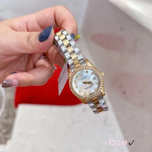 Rolex Watches Datejust crystal-bezel two-tone bracelet watch product detail image 4