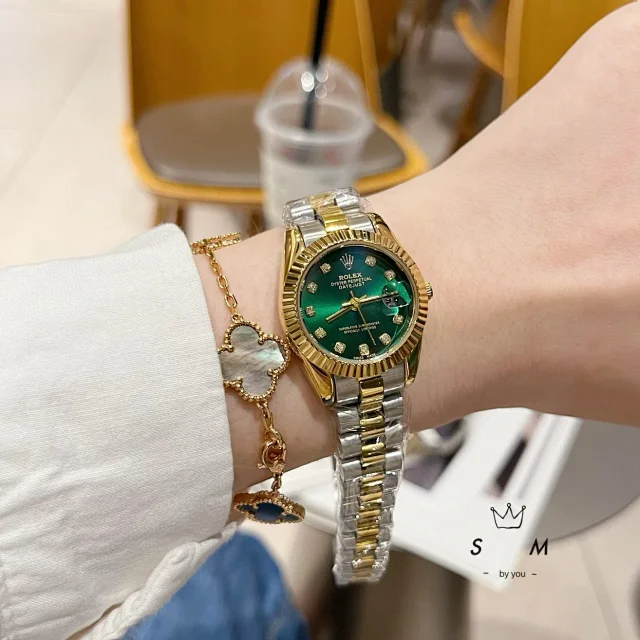 Rolex Watches Datejust crystal-bezel two-tone bracelet watch product detail image 49