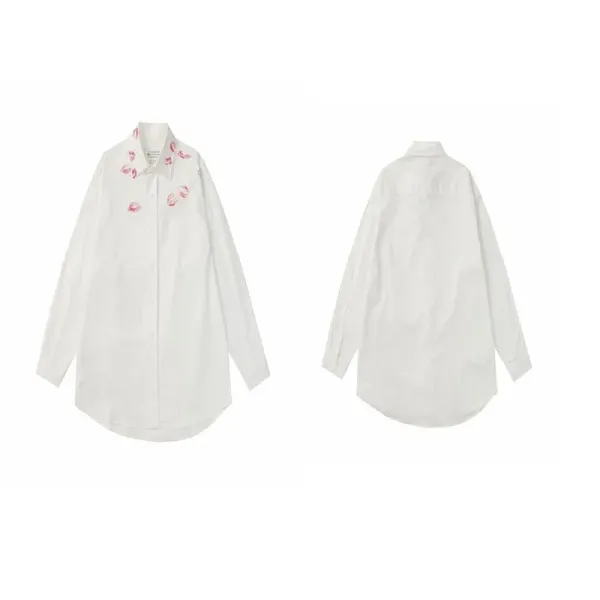 Design Oversized Shirt with Typography Print Black Shirt - 13