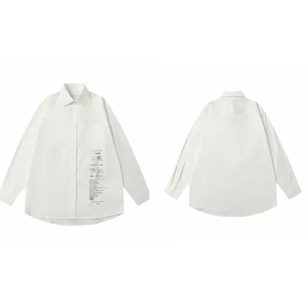 Comme des Garçons Shirt White Oversized Long-Sleeve Shirt - 1