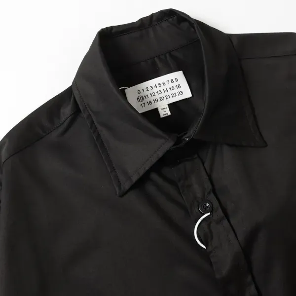 Design Oversized Shirt with Typography Print Black Shirt - 26