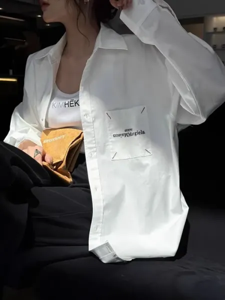 Design Oversized Shirt with Typography Print Black Shirt - 5