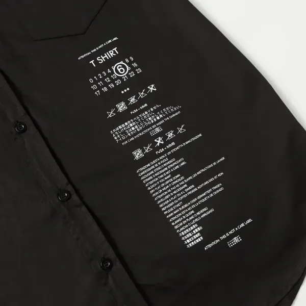 Design Oversized Shirt with Typography Print Black Shirt - 27