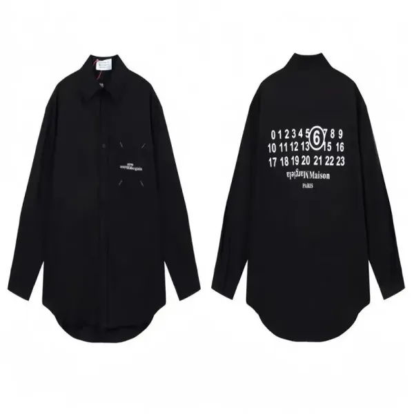 Maison Margiela Tabi Shirt Black Oversized Shirt - 1