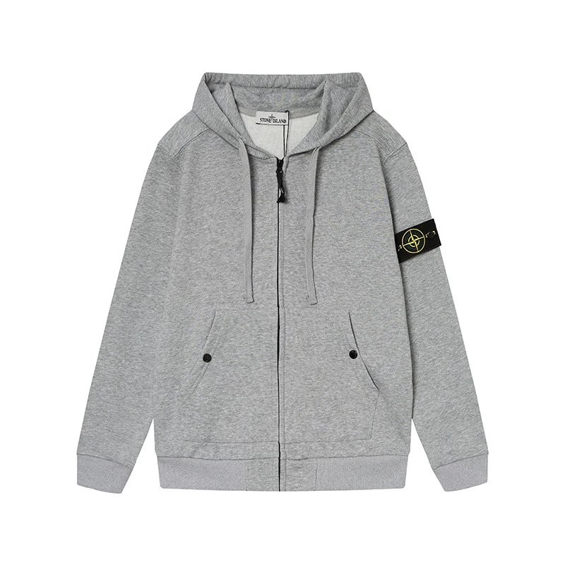 Stone Island Zip-Up Hoodie Black - 4