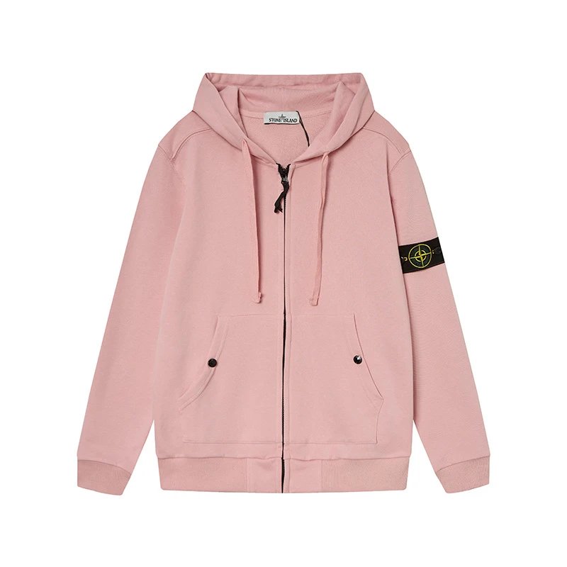 Stone Island Zip-Up Hoodie Black - 13