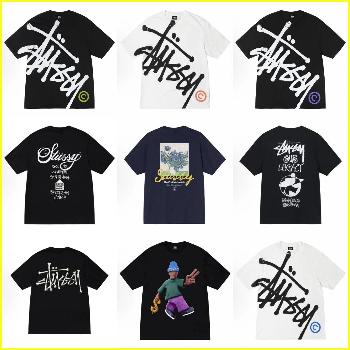 Stussy New Arrival American Logo In Stock Casual Loose Unisex