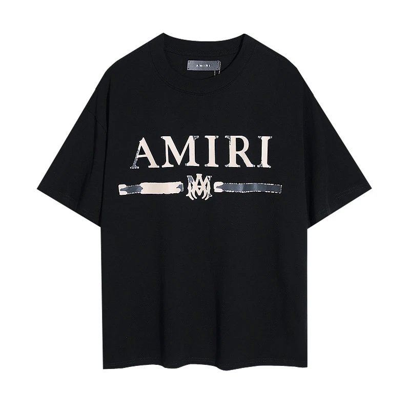 Amiri MA Bar Logo Tee Black Cream