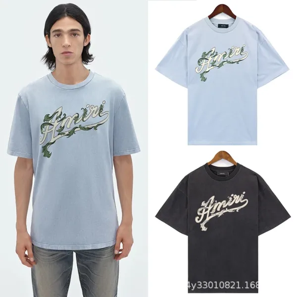 Amiri Bold Logo Neon Green T-Shirt - 42