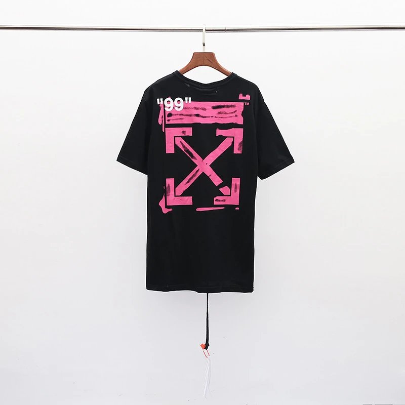 Off-White + Graphic Tee + Black Pink