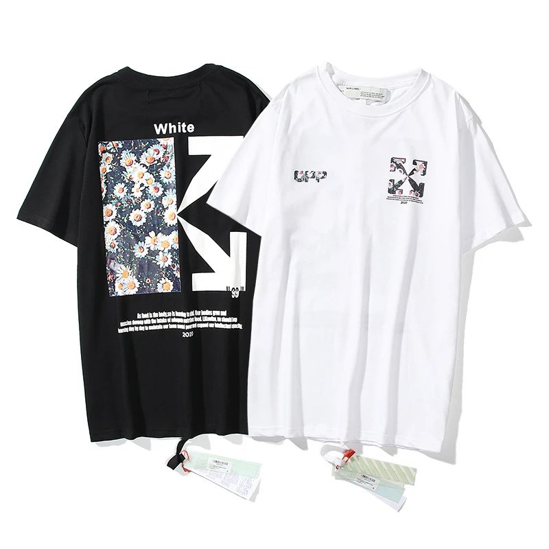 Off-White T-Shirt Black/White Floral