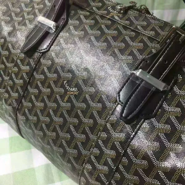 Goyard Saint Louis Duffle Bag Black Monogram Canvas Travel Bag - 7