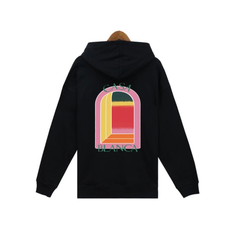 Casablanca Arch Gradient Hoodie White Blue Teal