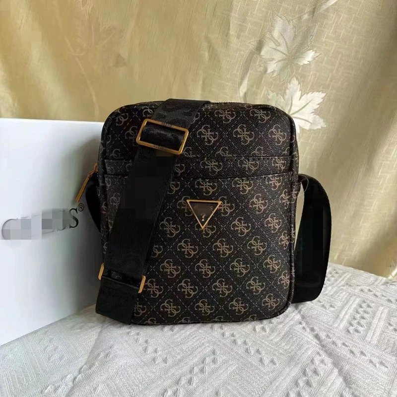 Design Guess Logo Monogram Crossbody Bag Black Crossbody Bags - 6