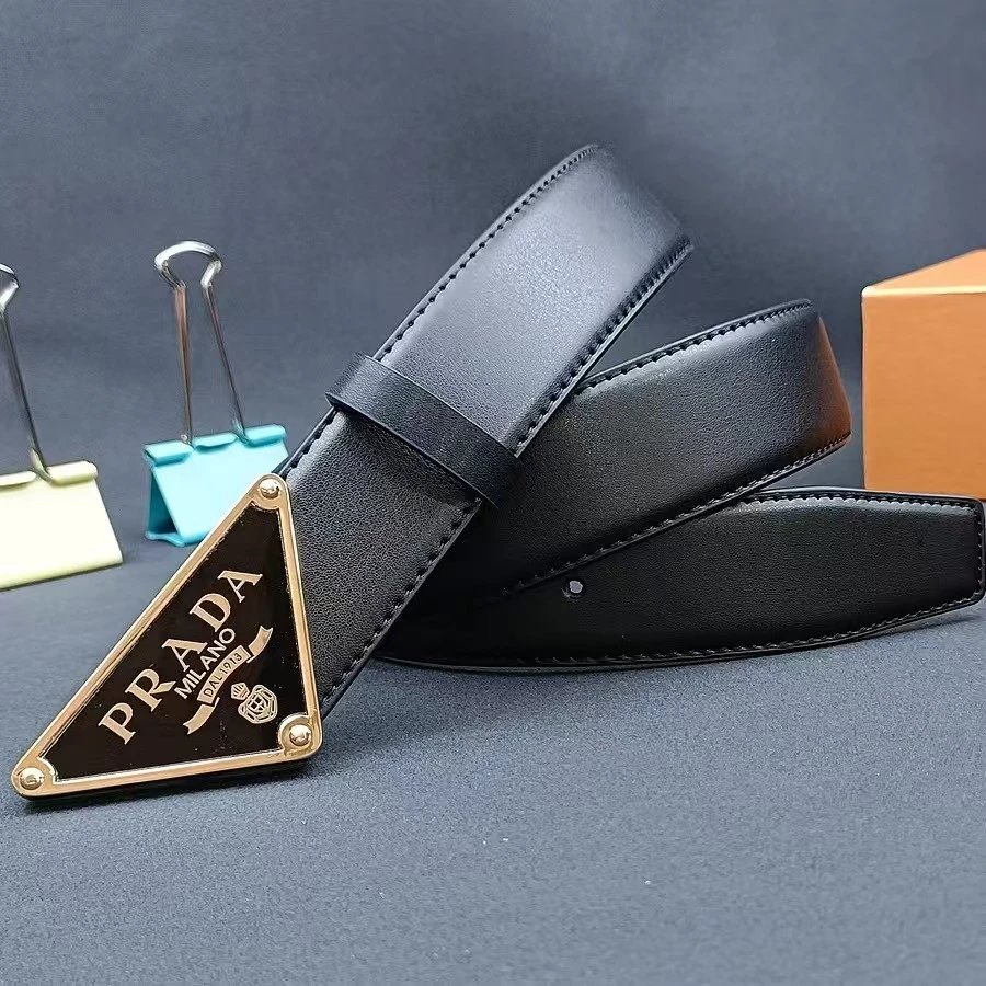 Prada Triangle Logo Belt