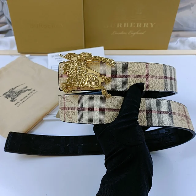 Burberry Belts Check Pattern Equestrian Knight Buckle product detail image 14