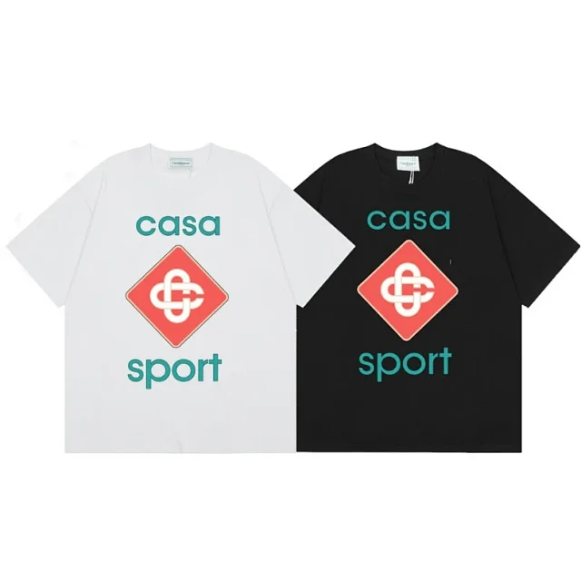 Casablanca T-Shirts Short-Sleeve Graphic Logo T-Shirt product detail image 24