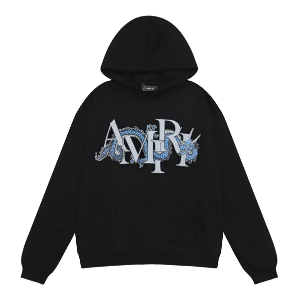 Amiri Dragon Logo Hoodie Black - 1